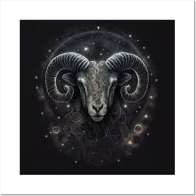 Aries - The Ram, Zodiac Sign Wall Art by Lunarix Designs